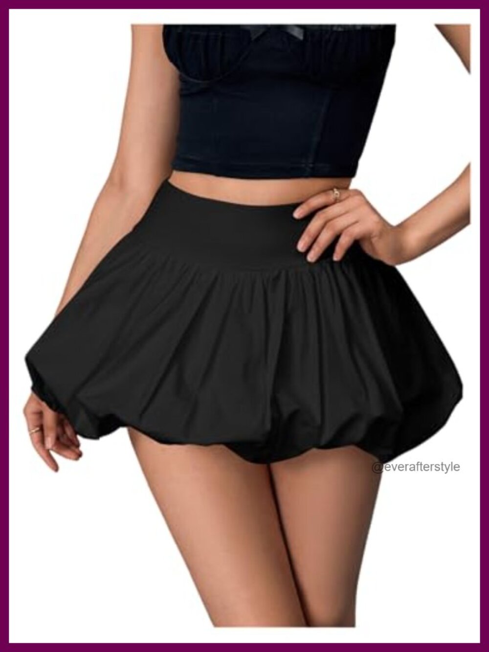 High Waist Bubble Skort Pleated Mini Skirt A-Line Casual Summer Y2k